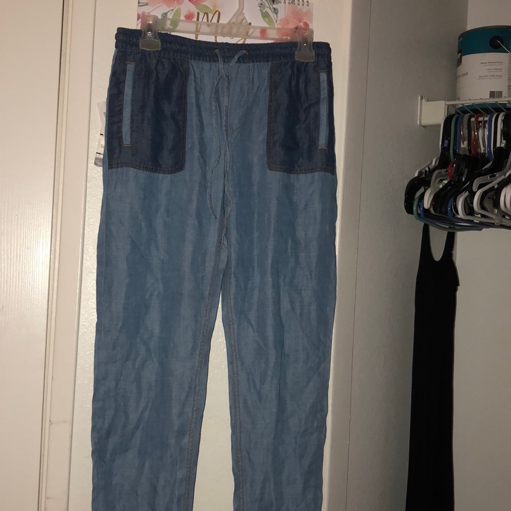Casual Light Blue Pants